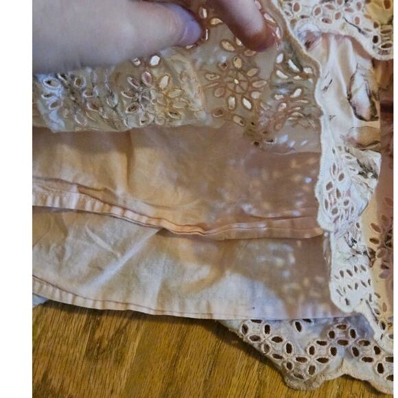 Gap x LoveShackFancy LSF Ruffle Mini Blush Pink Floral Skirt Large (10-11) Girl - Picture 6 of 11